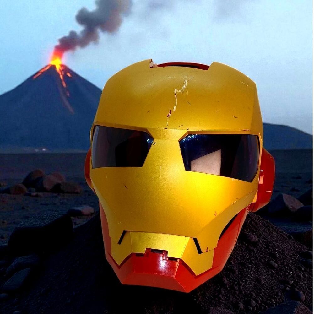 Marvel Iron Man Mask Helmet Adult Adjustable - Maroon Gold